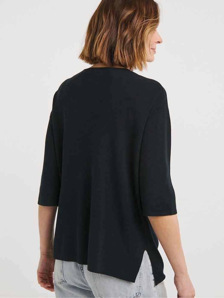 JD Williams Black Boxy Jumper - Image 2 of 4