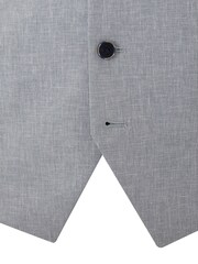 Skopes Silver Tuscany Linen Blend Tailored Fit Suit Waistcoat - Image 5 of 5