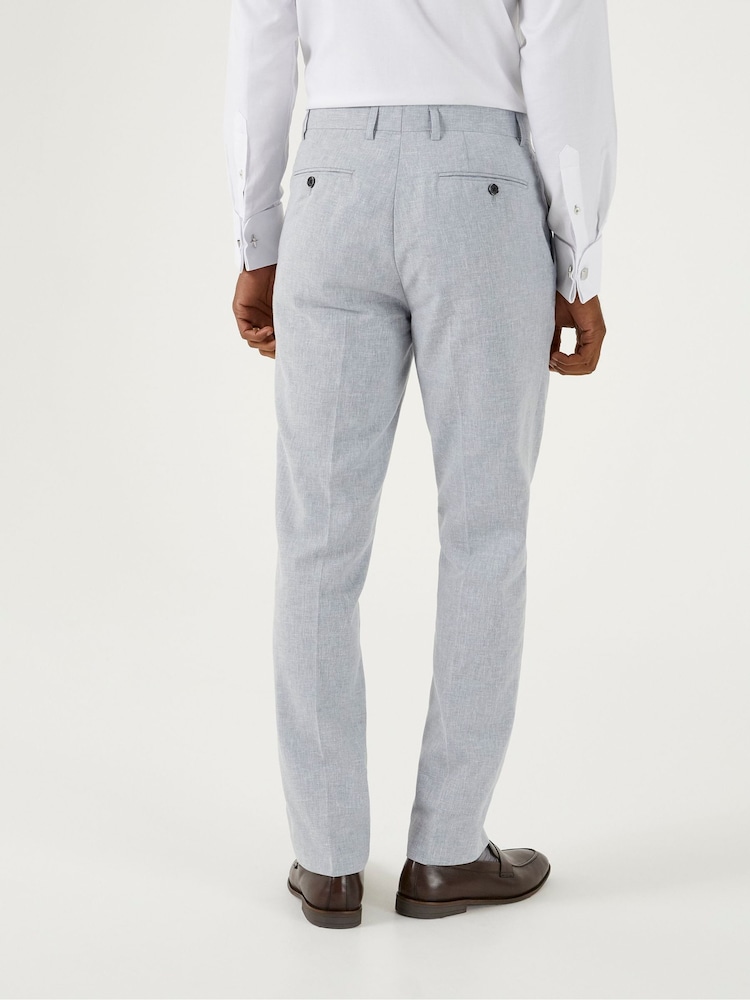 Skopes Silver Tuscany Linen Blend Suit: Tailored Trousers - Image 2 of 4