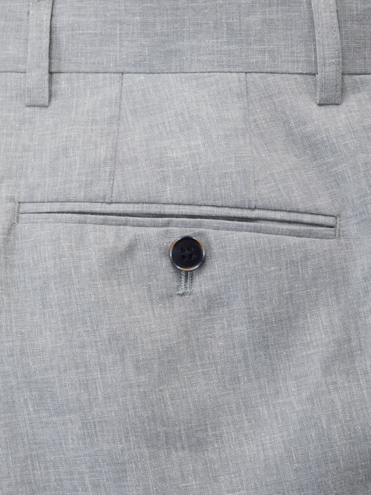 Skopes Silver Tuscany Linen Blend Suit: Tailored Trousers - Image 4 of 4