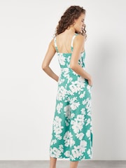 Apricot Blue Floral Silhouette Wide-Leg Jumpsuit - Image 2 of 4