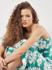 Apricot Blue Floral Silhouette Wide-Leg Jumpsuit - Image 4 of 4