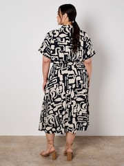 Apricot Blue Grecian Geo Shirt Midaxi Dress - Image 8 of 9