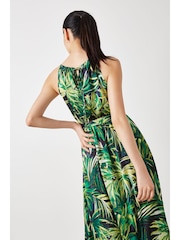 Apricot Blue Painterly Tropical Midi Dress - Image 2 of 5