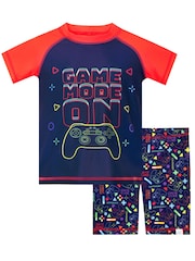 Harry Bear Blue Gaming Top & Shorts Set - Image 1 of 4