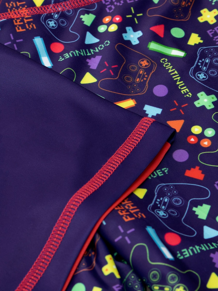 Harry Bear Blue Gaming Top & Shorts Set - Image 4 of 4