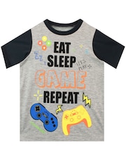 Короткая пижама Harry Bear Eat Sleep Game Repeat - Image 2 of 3