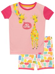 Harry Bear Pink Giraffe Short Pyjamas - Image 1 of 4