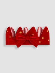 JoJo Maman Bébé Red Velvet Party Christmas Crown - Image 3 of 3