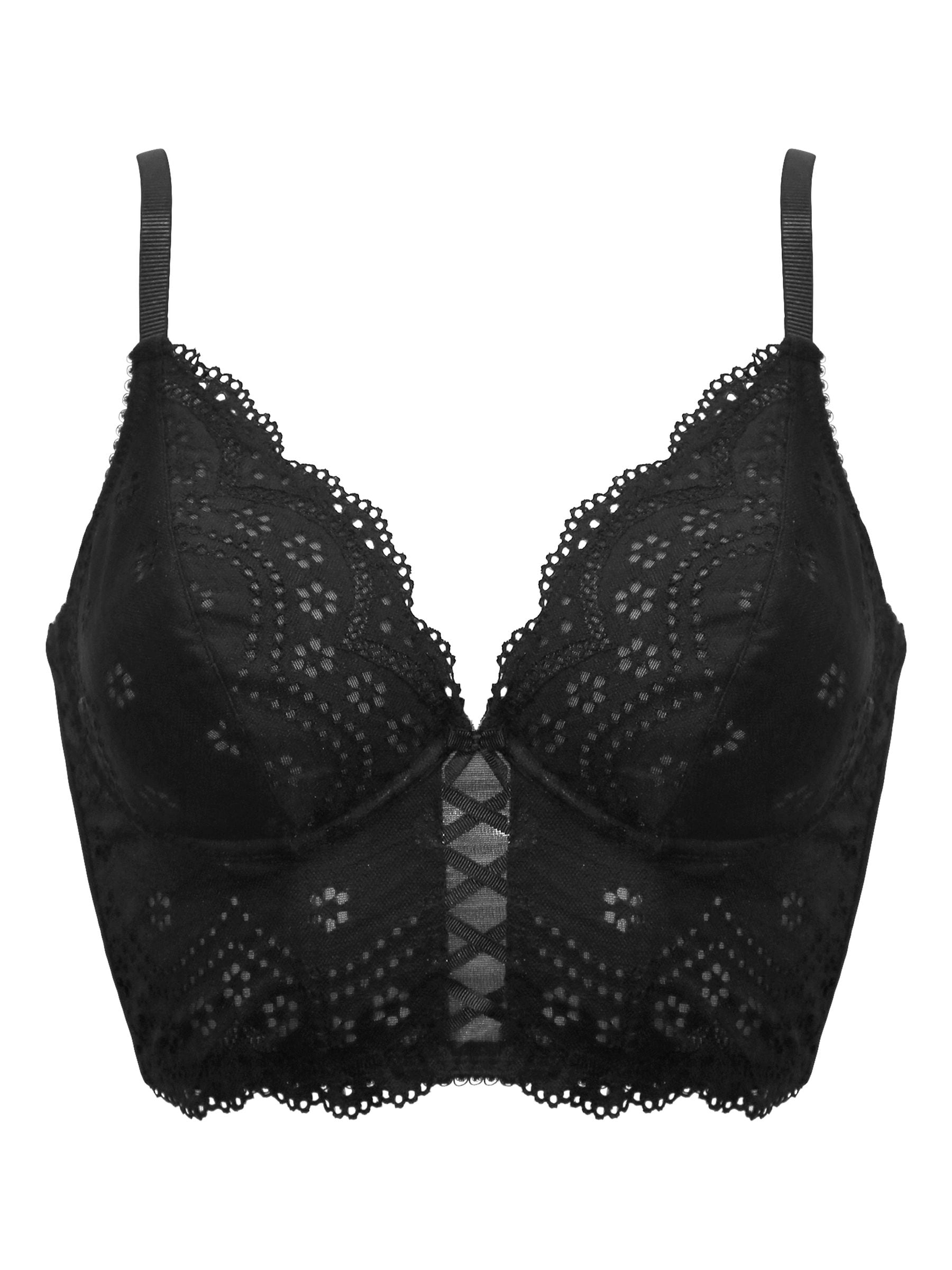 Buy Pour Moi Black Bustier Swoon Underwired Bustier Bra from