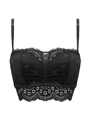 Черный - Pour Moi Swoon Strapless Longline Bra - Image 3 of 4