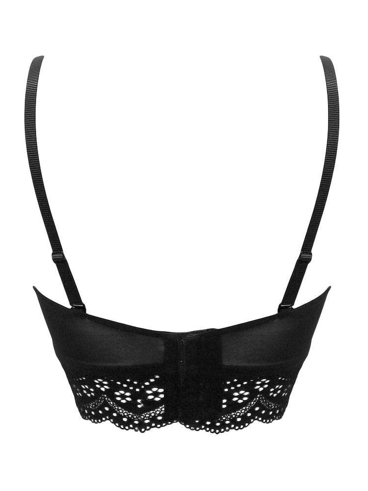 Черный - Pour Moi Swoon Strapless Longline Bra - Image 4 of 4