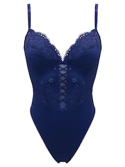 Blauw - Pour Moi Swoon Padded Plunge Body - Image 3 of 4