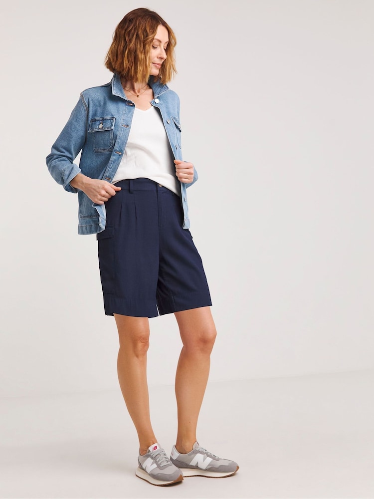 JD Williams Blue Utility Bermuda Shorts - Image 1 of 4 JD Williams Blue Utility Bermuda Shorts - Image 1 of 4