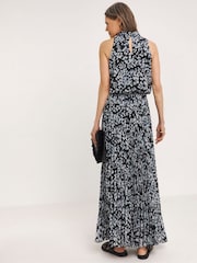 JD Williams Black Pleated Occasion Maxi Dress - Image 2 of 4