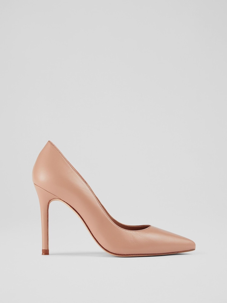 LK Bennett Fern Suede Pointed Toe Courts - Imagem 1 de 3