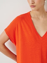 Hush Red Danny Deep V-Neck T-Shirt - Image 4 of 5