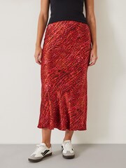 Hush Red Simone Slinky Skirt - Image 2 of 5