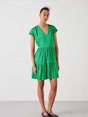 Hush Green Lily Satin Gathers Mini Dress - Image 1 of 5