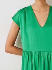 Hush Green Lily Satin Gathers Mini Dress - Image 2 of 5