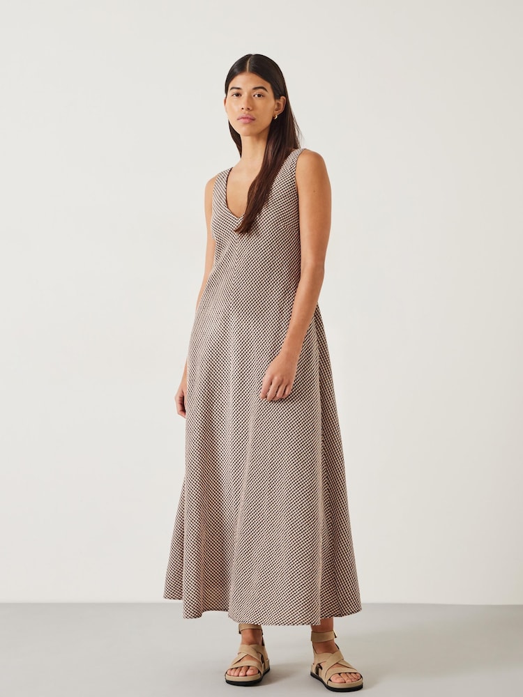 Hush Brown Lina Gingham Maxi Dress - Image 2 of 6