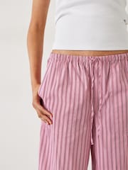 Hush Pink Santorini Striped 100% Cotton Trousers - Image 5 of 6