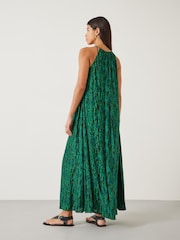 Hush Green Cassie Halter Neck Midi Dress - Image 3 of 4