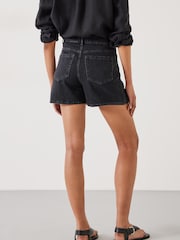 Hush Black Rowan 100% Cotton Denim Shorts - Image 3 of 5