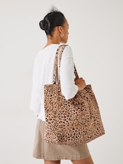 Hush Animal Printed Britney Canvas 100% Cotton Tote Bag - Image 1 of 4
