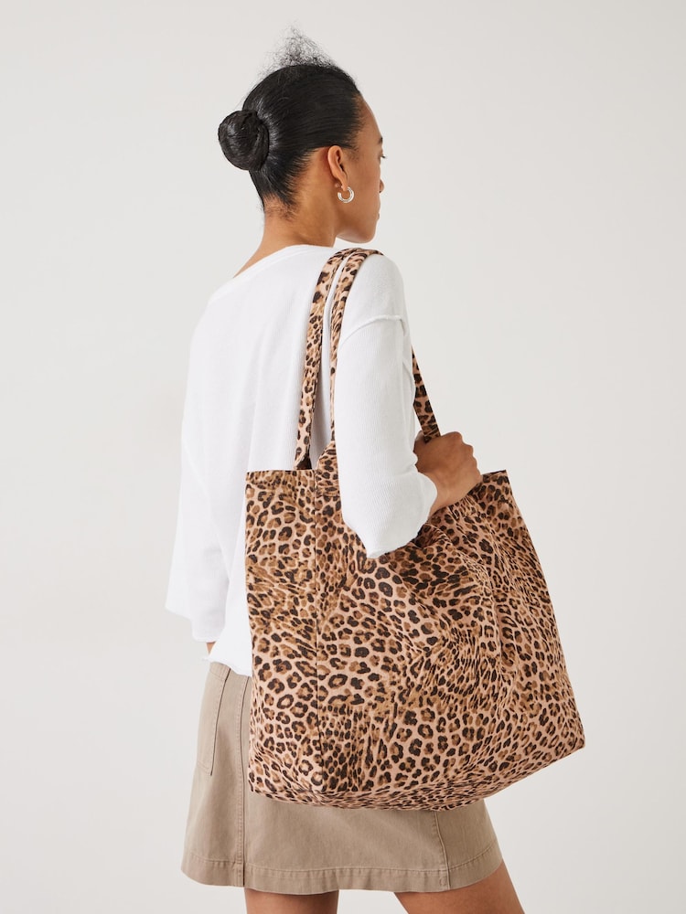 Hush Animal Printed Britney Canvas 100% Cotton Tote Bag - Image 1 of 4