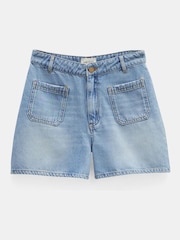Hush Blue Rowan 100% Cotton Denim Shorts - Image 5 of 5