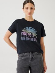 Hush Black Ombre Rainbow Graphic 100% Cotton T-Shirt - Image 3 of 5