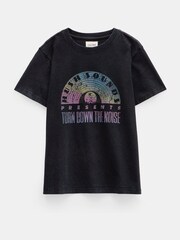 Hush Black Ombre Rainbow Graphic 100% Cotton T-Shirt - Image 5 of 5