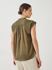 Hush Green Viola Sleeveless Cotton Blouse - Image 2 of 4