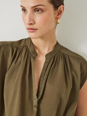 Hush Green Viola Sleeveless Cotton Blouse - Image 3 of 4