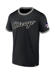 Fanatics Chicago Sox Fundamental Short Sleeve Ringer Black T-Shirt - Image 3 of 3