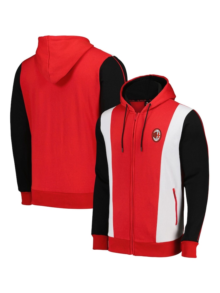 Fanatics Red AC Milan 1998 Archive Full Zip Hoodie - Image 1 of 3