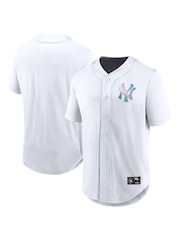 Fanatics New York Yankees Iridescent Foundation White Football Shirt - Image 1 of 3