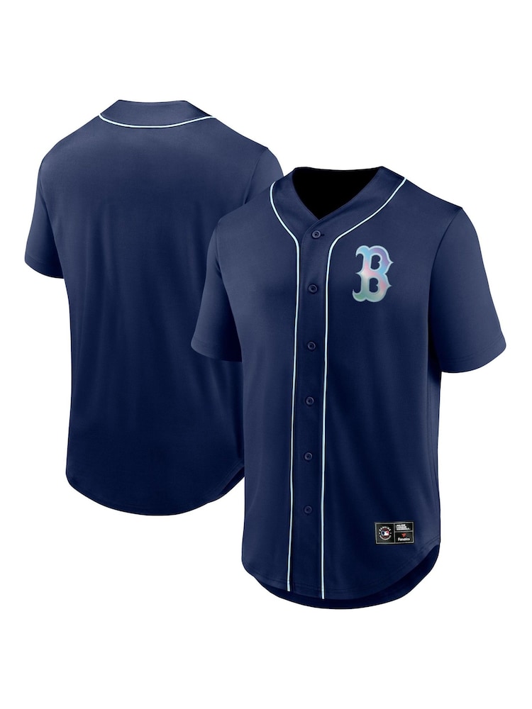 Fanatics Blue Boston Sox Iridescent Foundation Football Shirt - Image 1 of 3