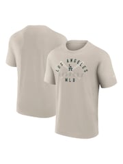 Fanatics Grey 100% Cotton Los Angeles Dodgers Clubhouse Rebel Short Sleeve Crew T-Shirt - Image 1 of 3