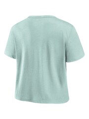 Fanatics Womens Green New York Yankees Y2K 100% Cotton Crop Crew T-Shirt - Image 2 of 3