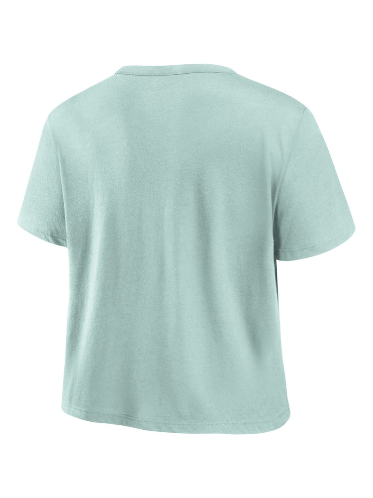 Fanatics Womens Green New York Yankees Y2K 100% Cotton Crop Crew T-Shirt - Image 2 of 3