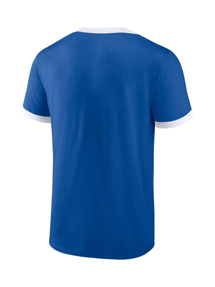 Fanatics Blue Los Angeles Dodgers Fundamental Short Sleeve Ringer T-Shirt - Image 2 of 3 Fanatics Blue Los Angeles Dodgers Fundamental Short Sleeve Ringer T-Shirt - Image 2 of 3