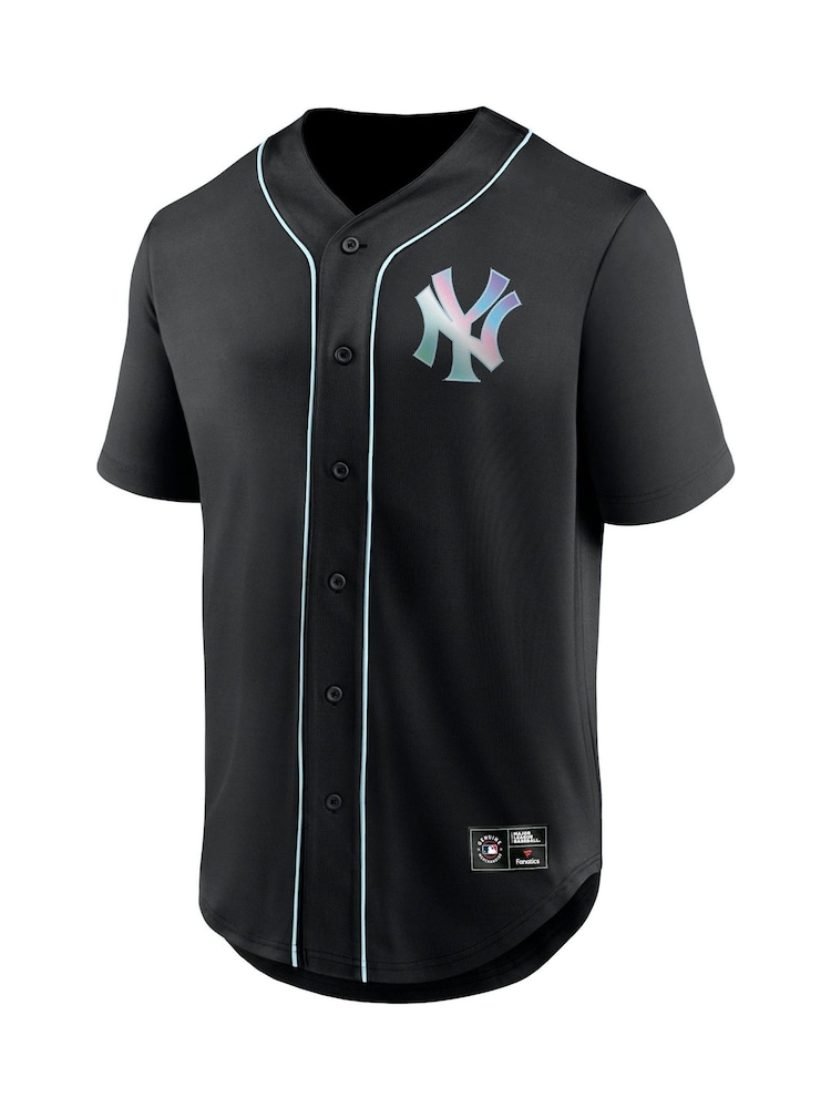 Fanatics New York Yankees Iridescent Foundation Black Football Shirt - Image 3 of 3