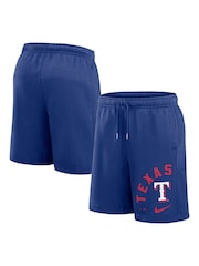 Fanatics Blue Texas Rangers Arched Kicker Fleece Shorts - Image 1 of 3