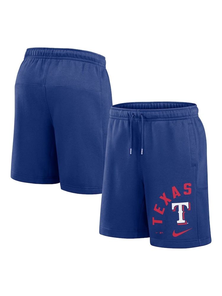 Fanatics Blue Texas Rangers Arched Kicker Fleece Shorts - Image 1 of 3