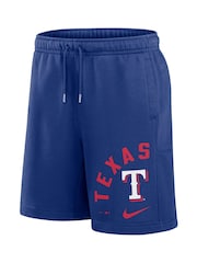 Fanatics Blue Texas Rangers Arched Kicker Fleece Shorts - Image 3 of 3