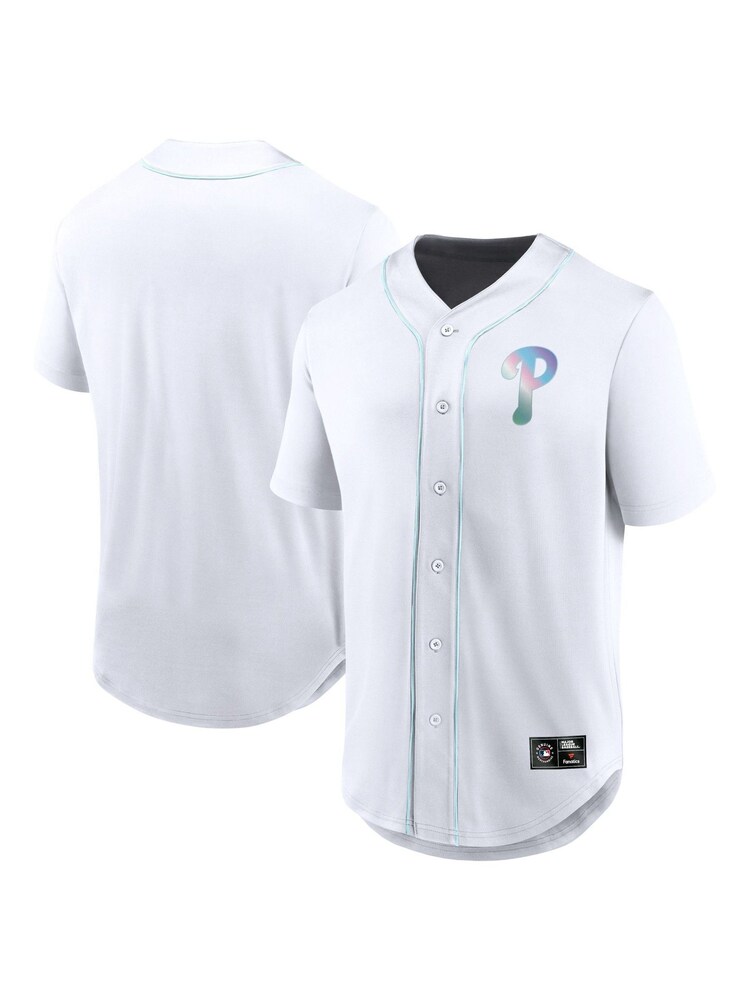 Fanatics Philadelphia Phillies Iridescent Foundation White Football Shirt - Image 1 of 3