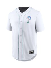 Fanatics Philadelphia Phillies Iridescent Foundation White Football Shirt - Image 3 of 3