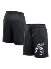 Fanatics San Diego Padres Arched Kicker Fleece Black Shorts - Image 1 of 3